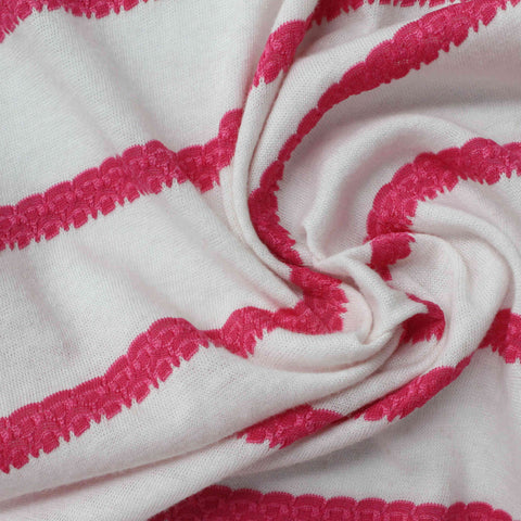 Pink Stripes Jacquard
