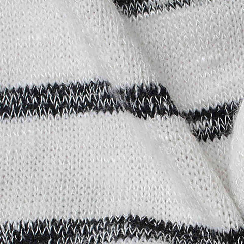 Black Horizontal-Stripe Knit, 220 gsm