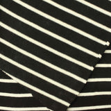Black Horizontal-Stripe Knit, Viscose