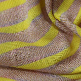 Yellow Horizontal-Stripe Knit, Viscose-Nylon — texture