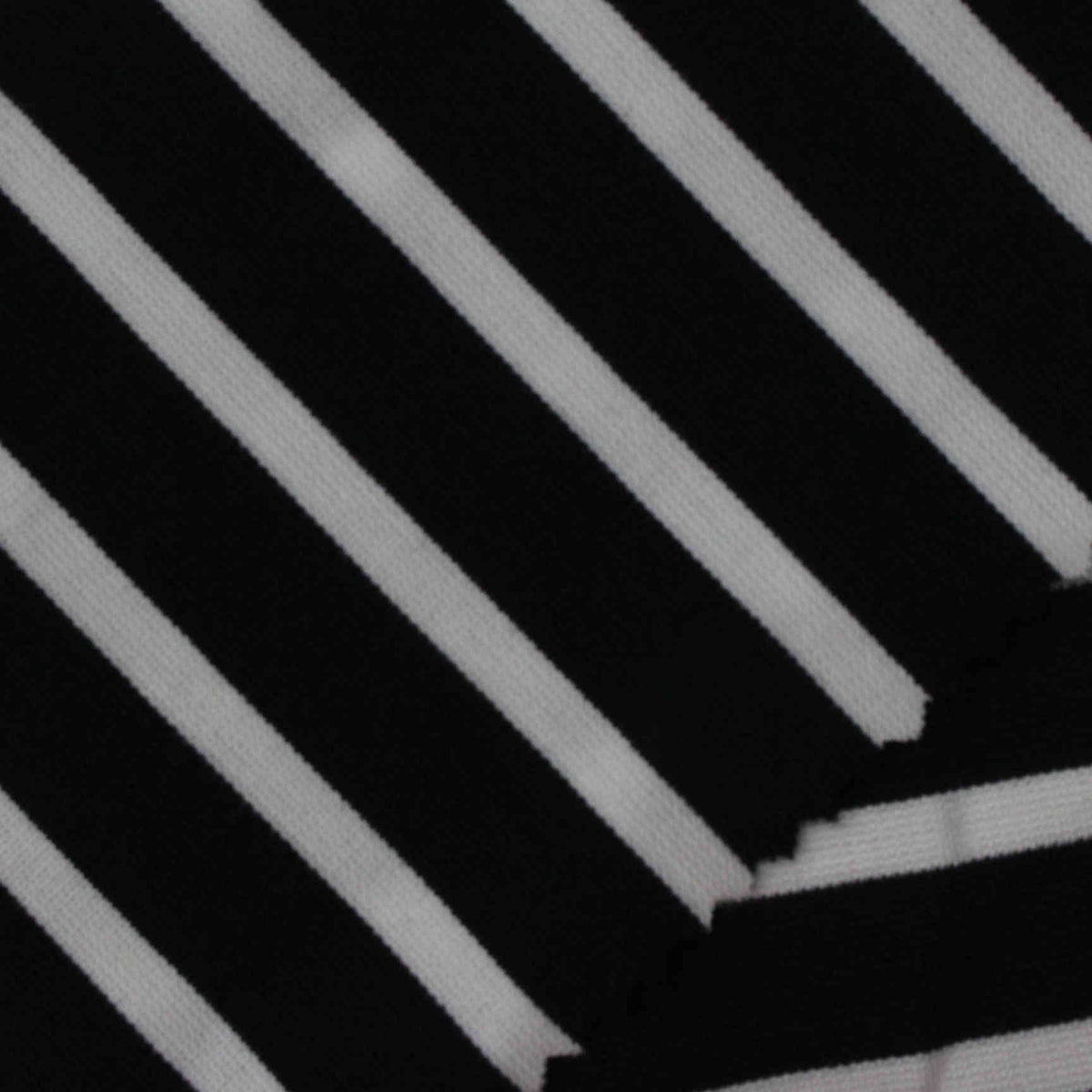 Black Diagonal-Stripe Knit, Nylon-Viscose