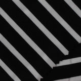 Black Diagonal-Stripe Knit, Nylon-Viscose