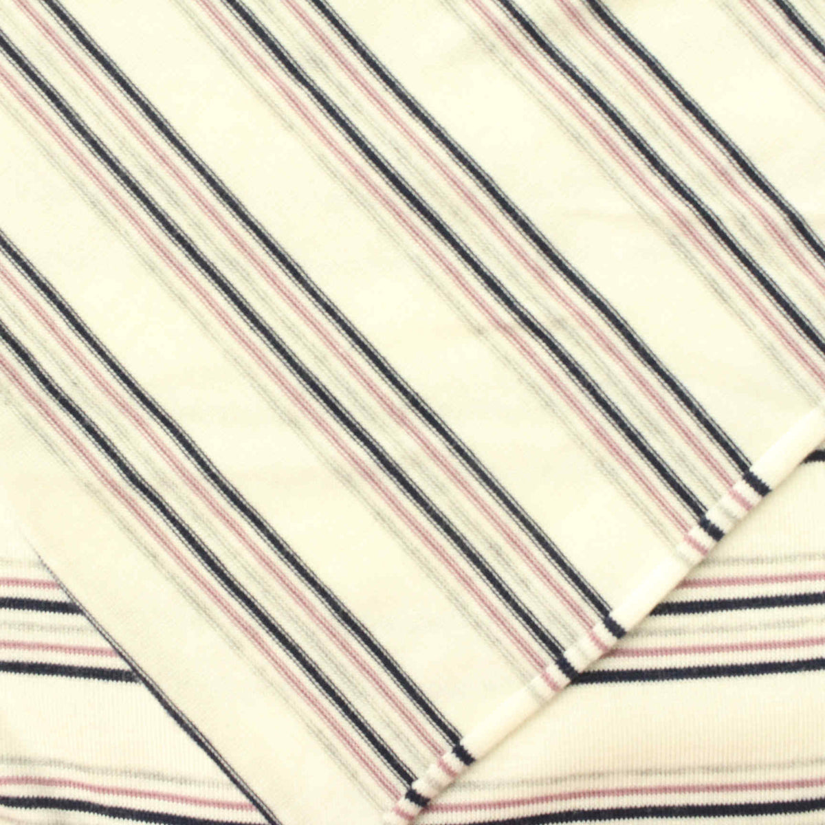 Cream Stripes Knit, Viscose, 160 gsm