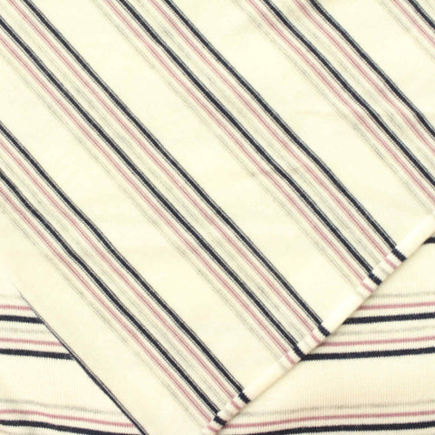 Cream Stripes Knit, Viscose, 160 gsm