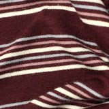 Maroon Horizontal-Stripe Knit, Viscose — texture