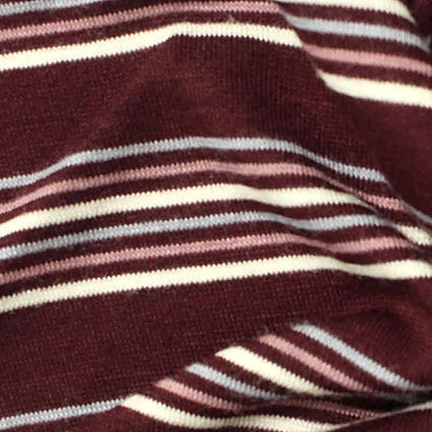 Maroon Horizontal-Stripe Knit, Viscose