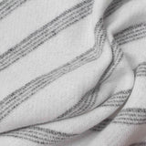 Grey Horizontal-Stripe Knit, Cotton-Poly