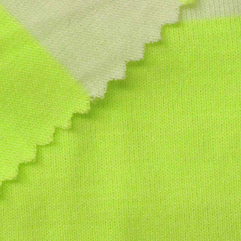 Neon Green Stripes Rib Knit