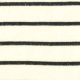 Black Horizontal-Stripe Rib Knit, Viscose — texture