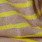 Yellow Horizontal-Stripe Rib Knit, Viscose-Nylon — texture