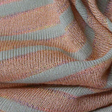 Striped Viscose Nylon Rib Knit Fabric, 130 gsm, 155 cm — Grey — texture