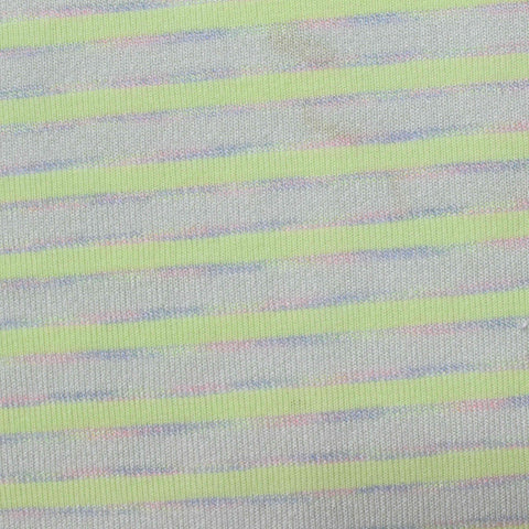 Striped Viscose Nylon Rib Knit Fabric, 115 gsm, 155 cm — Green