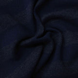 Striped Knit Fabric, 237 gsm, 201 cm — Navy