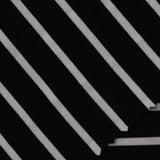 Black Diagonal-Stripe Ponte Knit, Poly-Viscose