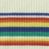 Beige Horizontal-Stripe Rib Knit, Viscose — texture