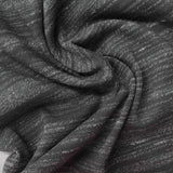 Dark Grey Marl Rib Knit, Cotton