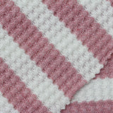 Pink Diagonal-Stripe Rib Knit, Poly-Viscose