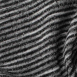 Black Horizontal-Stripe Rib Knit, Poly-Viscose — texture
