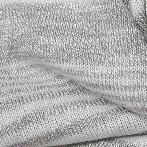Grey Horizontal-Stripe Rib Knit, Poly-Viscose, 200 gsm