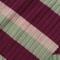 Burgundy Diagonal-Stripe Rib Knit, Polyester