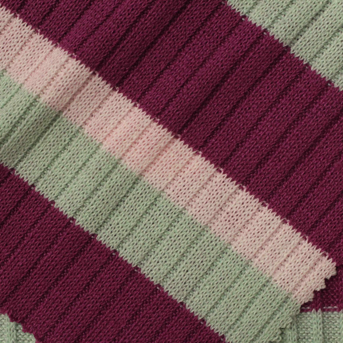 Burgundy Diagonal-Stripe Rib Knit, Polyester