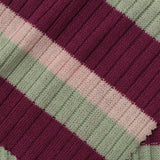 Burgundy Diagonal-Stripe Rib Knit, Polyester