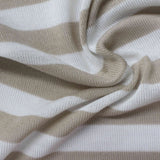 White Horizontal-Stripe Chunky Knit, Polyester