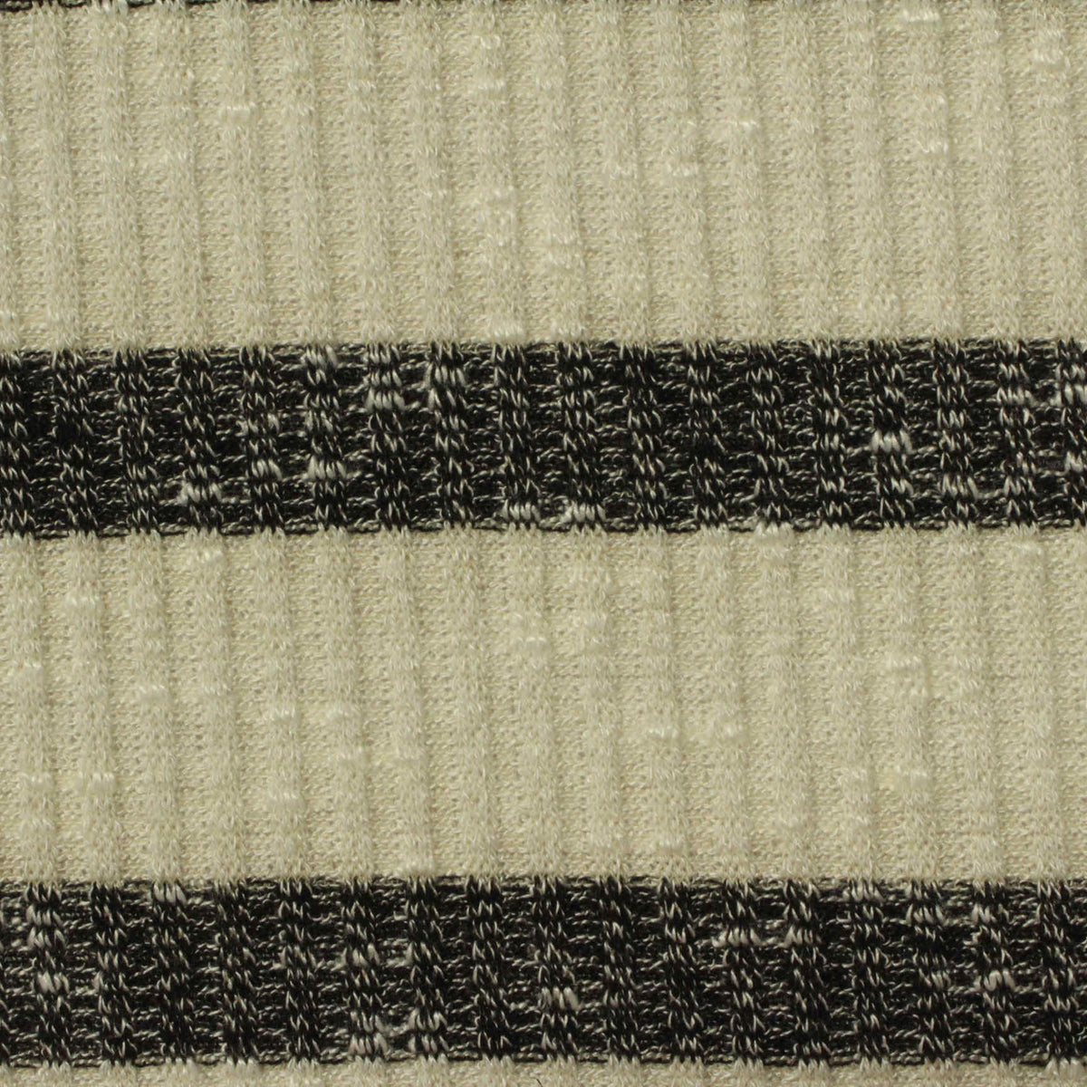 Light Beige Horizontal-Stripe Rib Knit, Viscose-Poly, 200 gsm