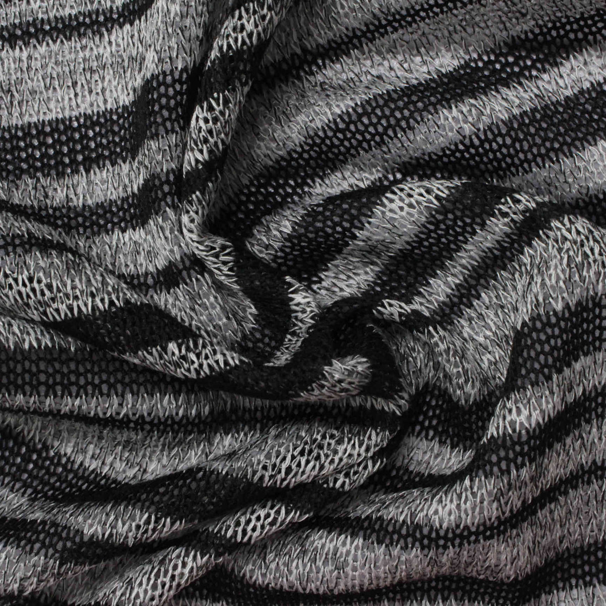 Black Zebra Rib Knit