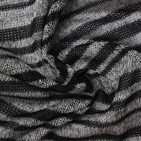 Black Zebra Rib Knit