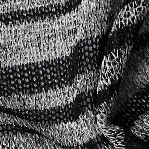 Black Zebra Rib Knit