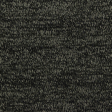 Black Marl Rib Knit, Polyester, 320 gsm