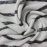 Black Horizontal-Stripe Chunky Knit, Viscose-Poly