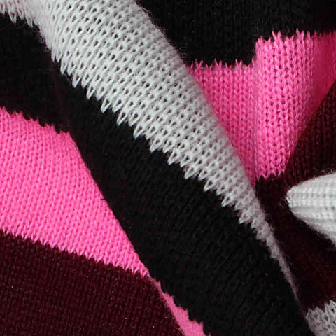 Pink Horizontal-Stripe Rib Knit