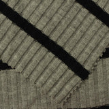 Black Stripes Rib Knit