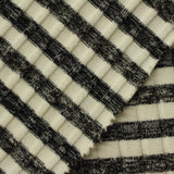Black Check Rib Knit, Viscose-Poly