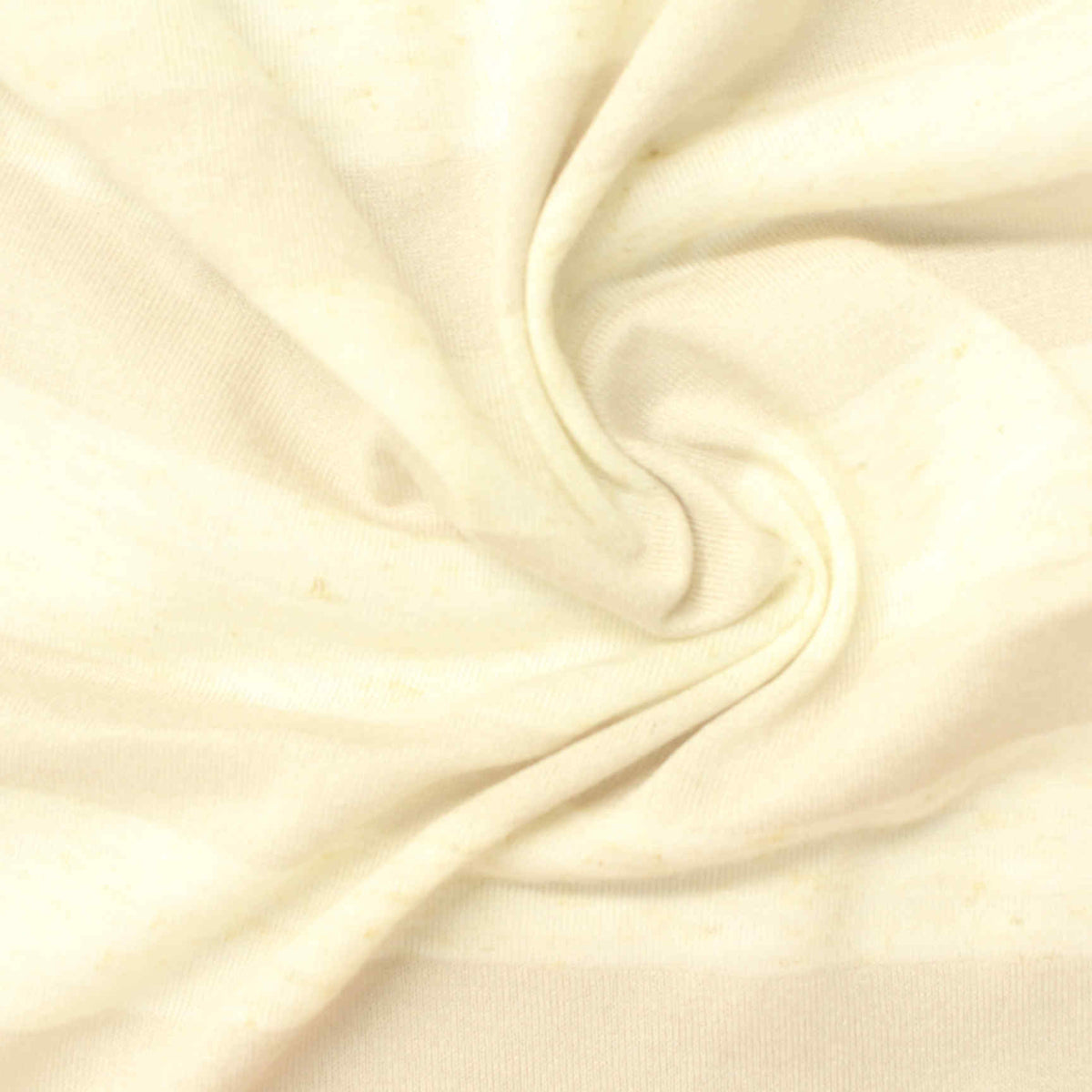 Cream Horizontal-Stripe Rib Knit, Viscose, 140 gsm