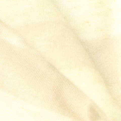 Cream Horizontal-Stripe Rib Knit, Viscose, 140 gsm