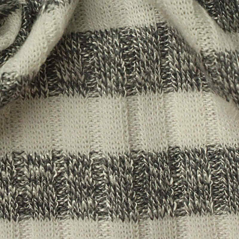 Off-White Marl Rib Knit, Viscose-Poly, 200 gsm