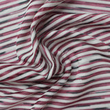 White Horizontal-Stripe Rib Knit, Polyester