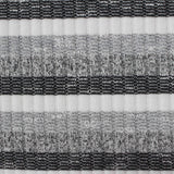 White Horizontal-Stripe Rib Knit, Viscose-Poly