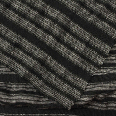 Black Stripe Jersey Knit, Cotton