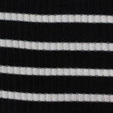 Black Horizontal-Stripe Jersey Knit, Poly-Viscose