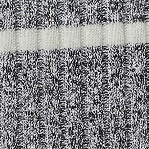 White Horizontal-Stripe Jersey Knit, Viscose-Poly, 200 gsm