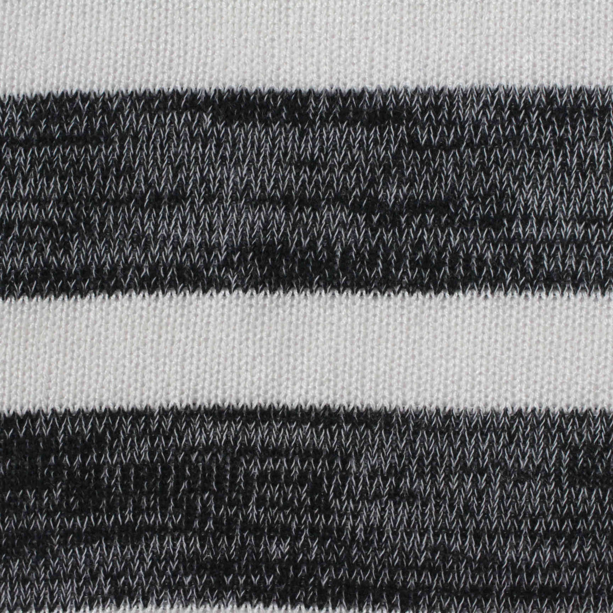 White Horizontal-Stripe Jersey Knit, Viscose-Poly, 180 gsm
