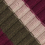 Magenta Diagonal-Stripe Rib Knit, Polyester — texture