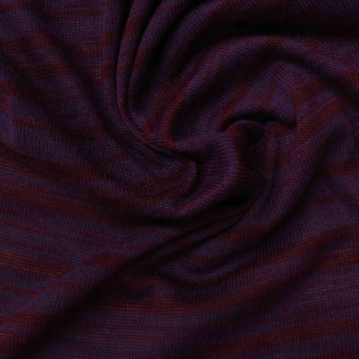 Purple Horizontal-Stripe Rib Knit, Viscose, 195 gsm