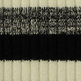 Black Horizontal-Stripe Rib Knit, Poly-Viscose — texture