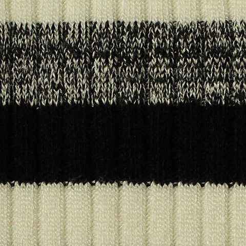 Black Horizontal-Stripe Rib Knit, Poly-Viscose, 250 gsm, 150 cm