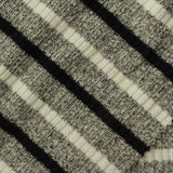 Black Diagonal-Stripe Rib Knit, Viscose-Poly